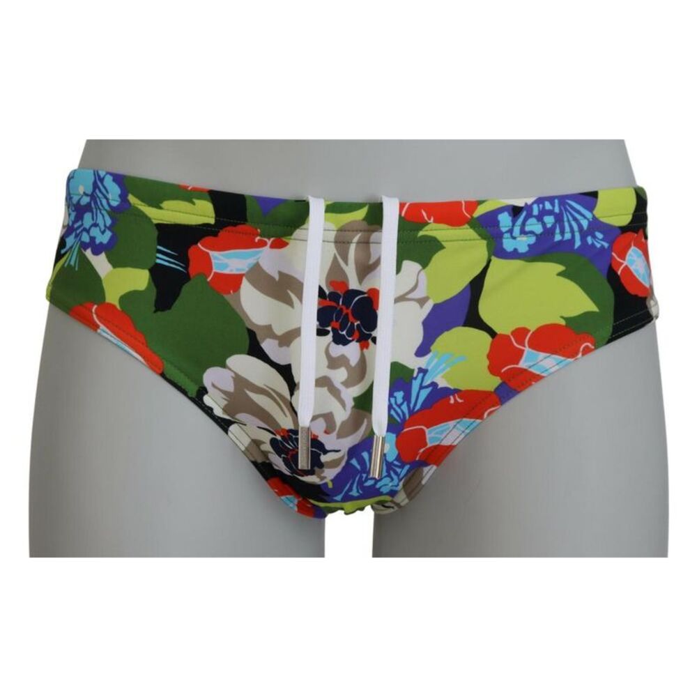 Dolce & Gabbana Floral Print Swim Briefs Men Multicolor Swimwear